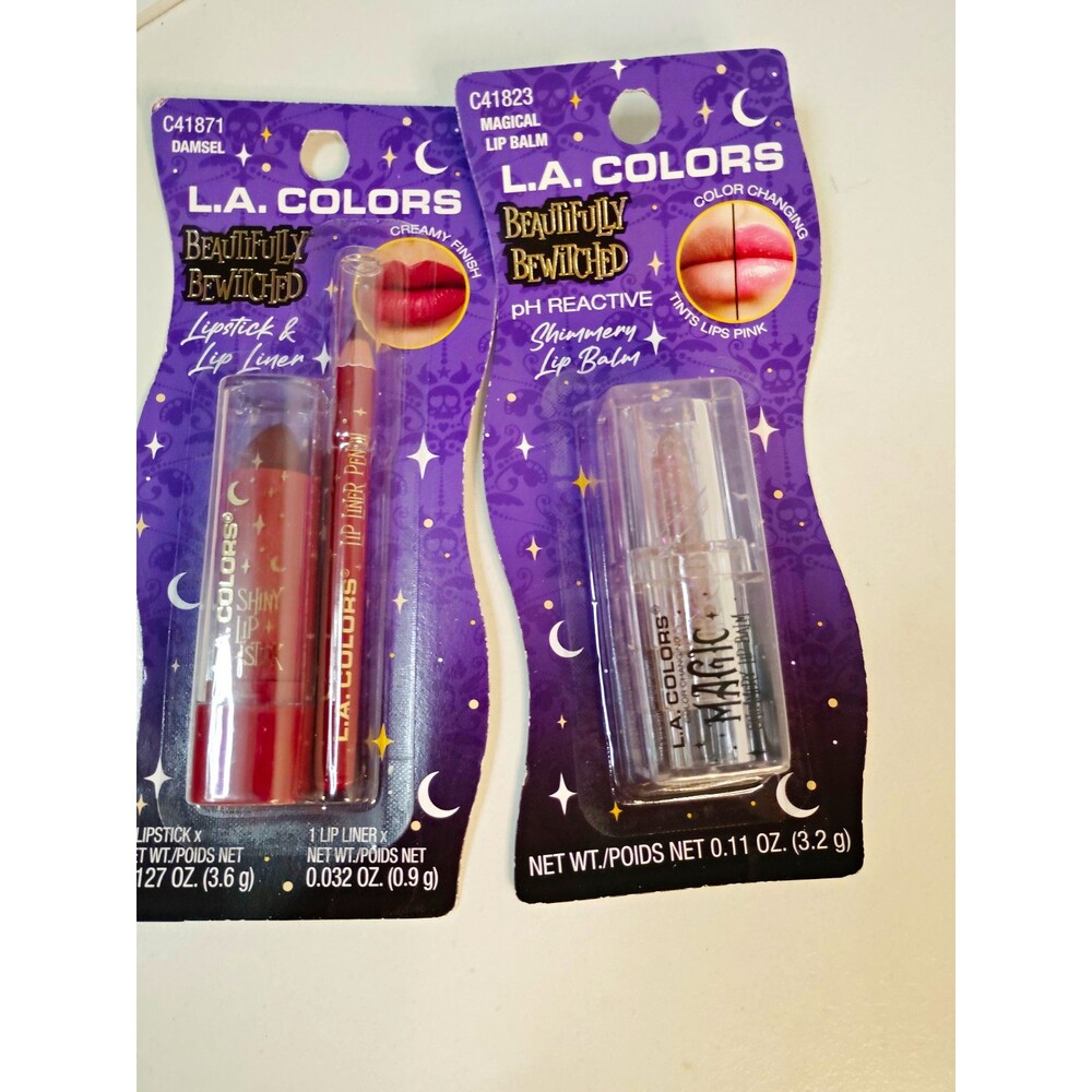 L.A. COLORS Beautifully Bewitched Lipstick & Liner + pH Lip Balm Damsel/Magic